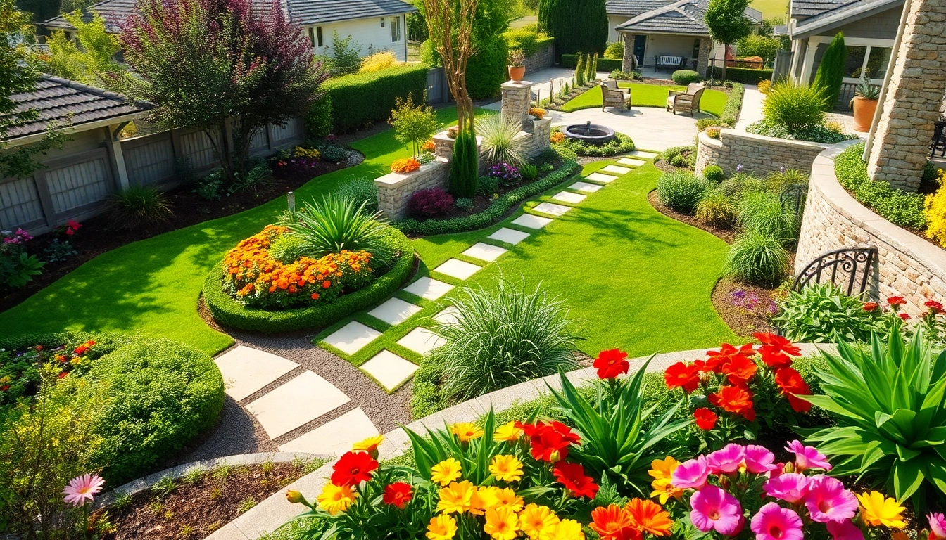 Transform your outdoor space with expert landscaping Sydney services, featuring vibrant gardens and elegant pathways.