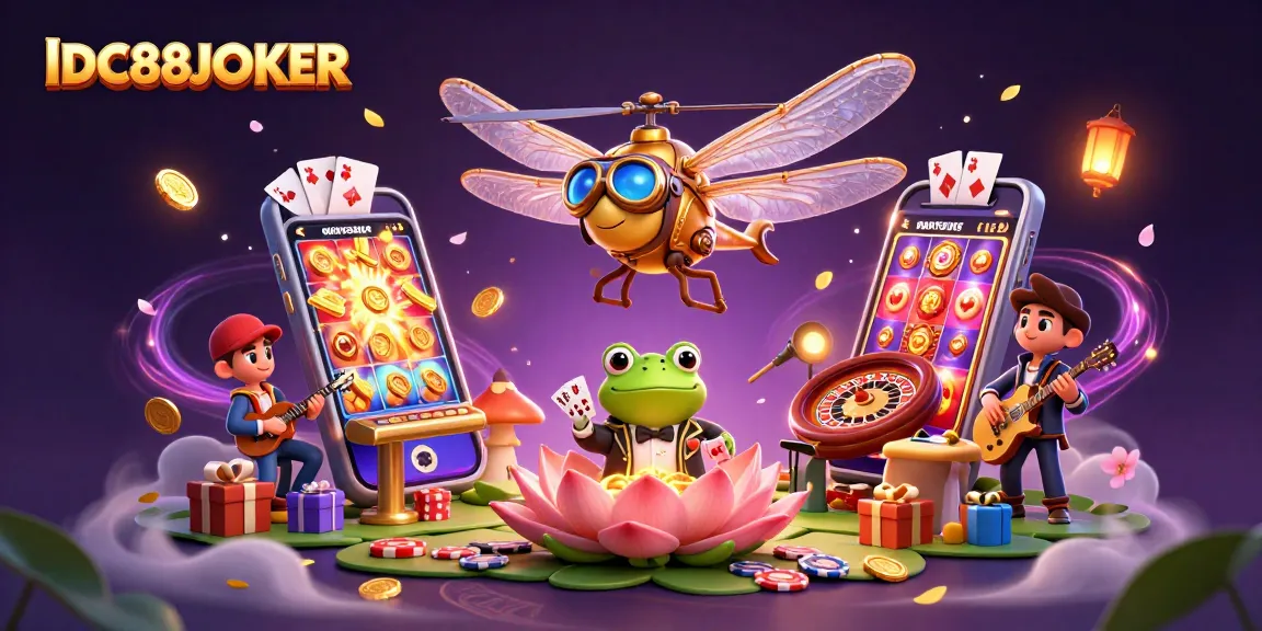 Play engaging casino games at IDC88JOKER with vibrant slots and lively card dealers.