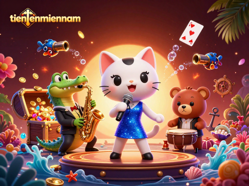 Engage in exciting gameplay with tienlenmiennam featuring vibrant casino characters and dynamic treasures.