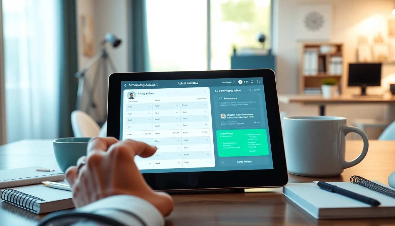 Optimize your workflow with the best AI scheduling assistant interface in a sleek digital workspace.