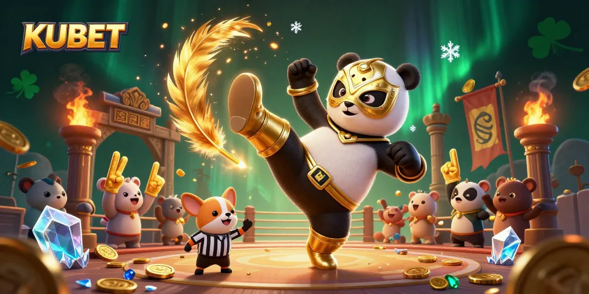 Experience the excitement of KUBET with a colorful 3D scene showcasing lively animal characters in a dynamic casino setting.