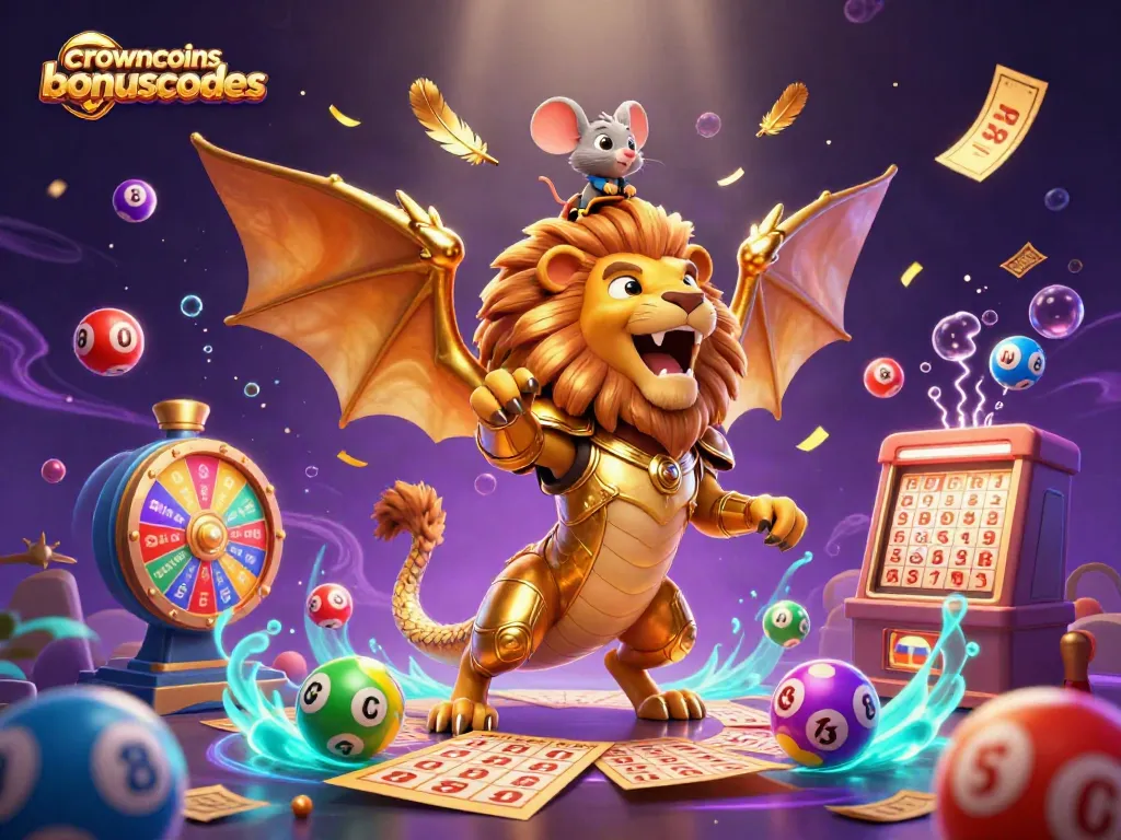 Win big with crowncoinsbonuscodes showcasing a magical casino scene full of excitement.