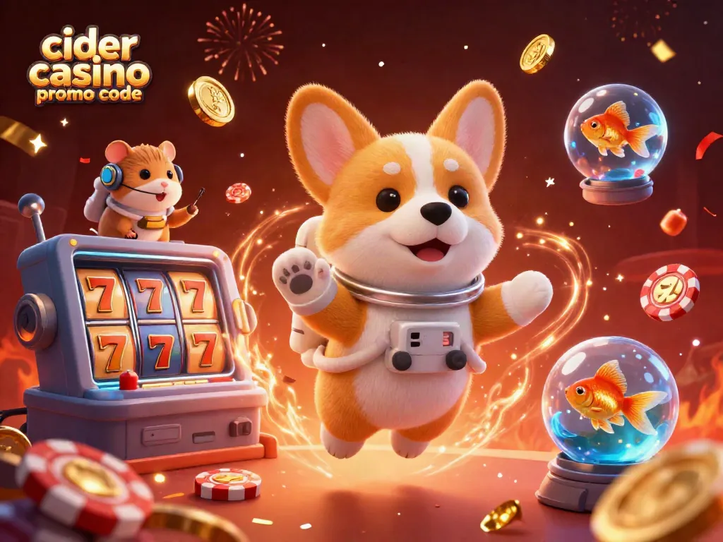 Collect free coins at Cider Casino promo code for exciting play in a vibrant casino scene.
