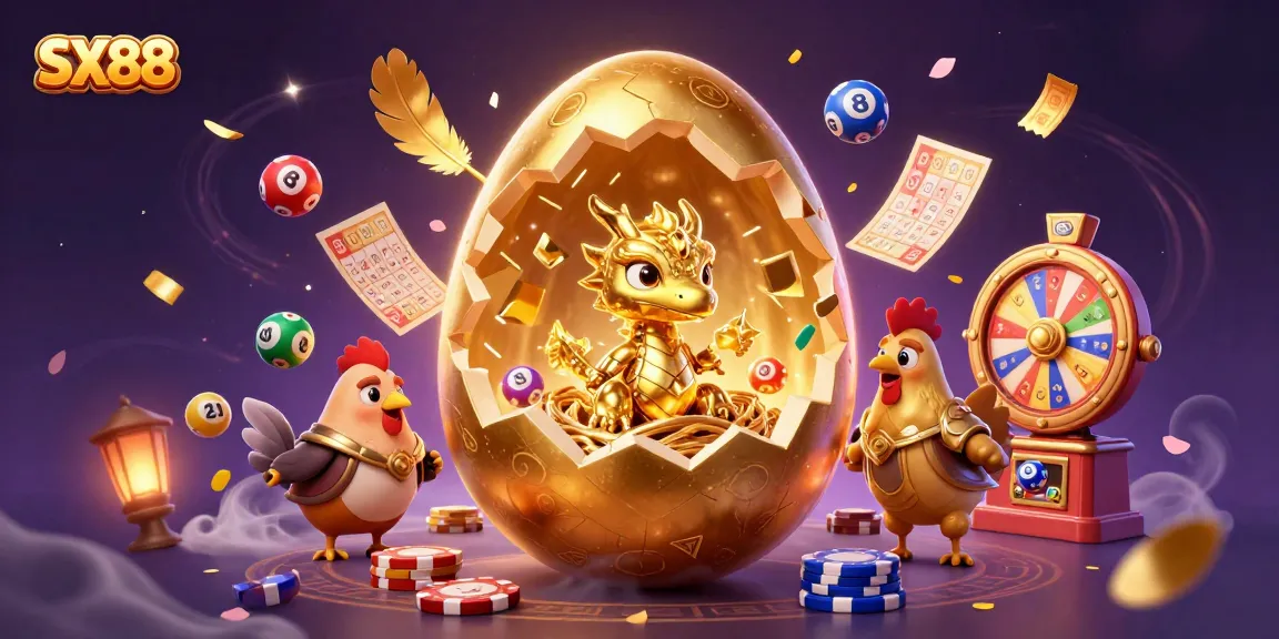 SX88 rewards players with a golden jackpot experience featuring a baby dragon and poker chips
