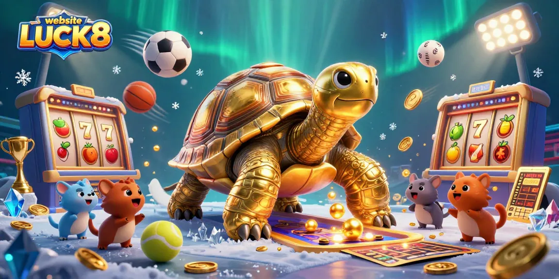 Engage with exciting gaming at website LUCK8, featuring vibrant 3D slot machines and dynamic sports elements.