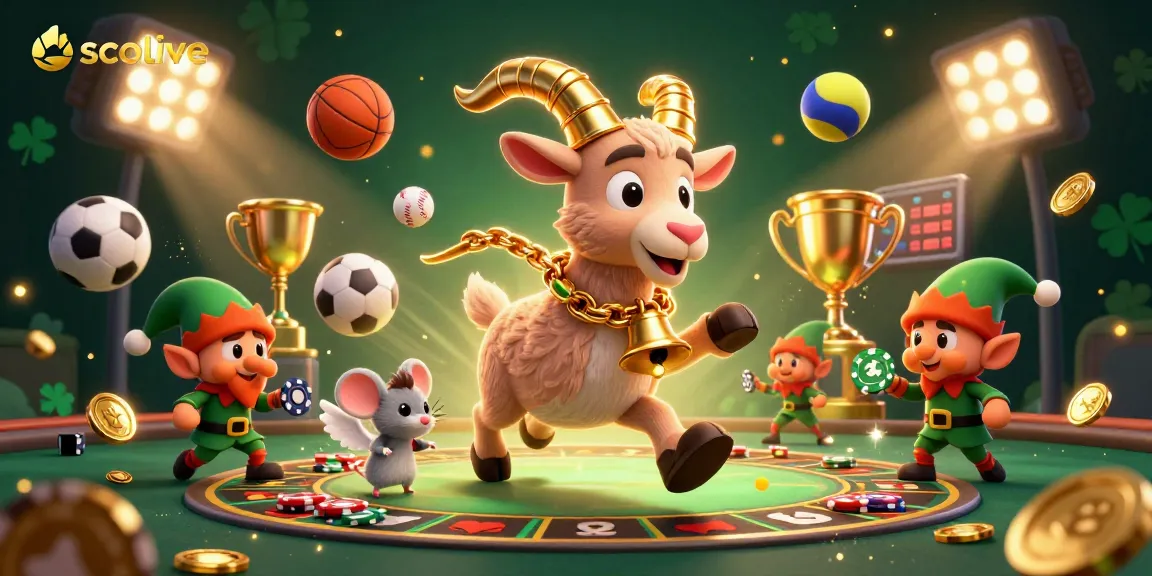 Socolive showcases a festive casino scene with Krampus, an angel mouse, and elf gremlins in action.