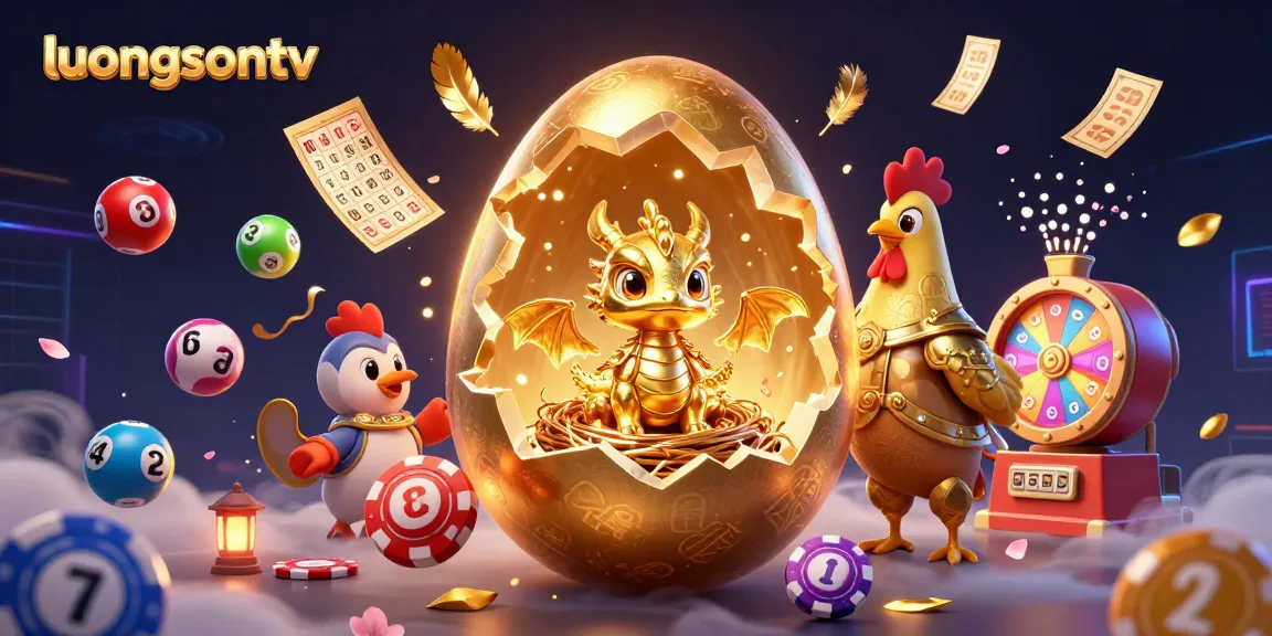 Experience high-quality gameplay with luongsontv showcasing vibrant lottery balls and golden dragon elements.