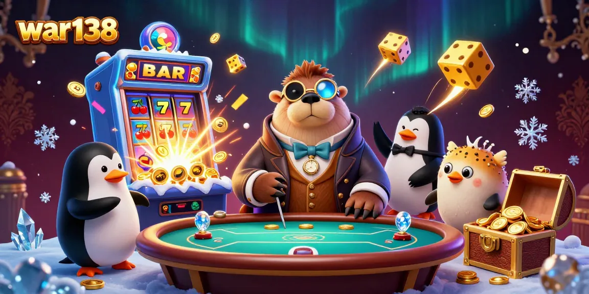 Experience thrilling wins at war138 with walrus dealer and underwater poker action!