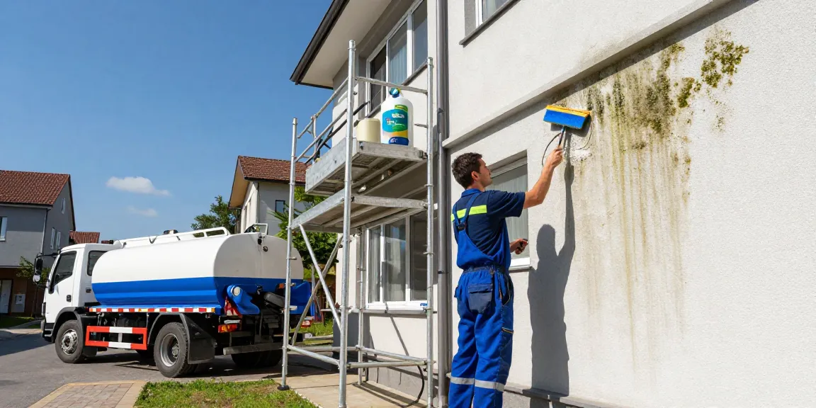 Professionelle Reinigung Welver: Reinigen von Fassaden mit umweltfreundlichen Mitteln und geschultem Personal.