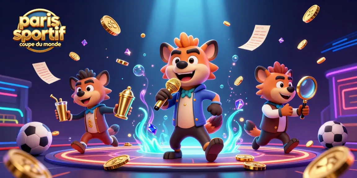 Plongez dans l’univers du paris sportif coupe du monde avec une scène de casino comique animée par des hyènes.