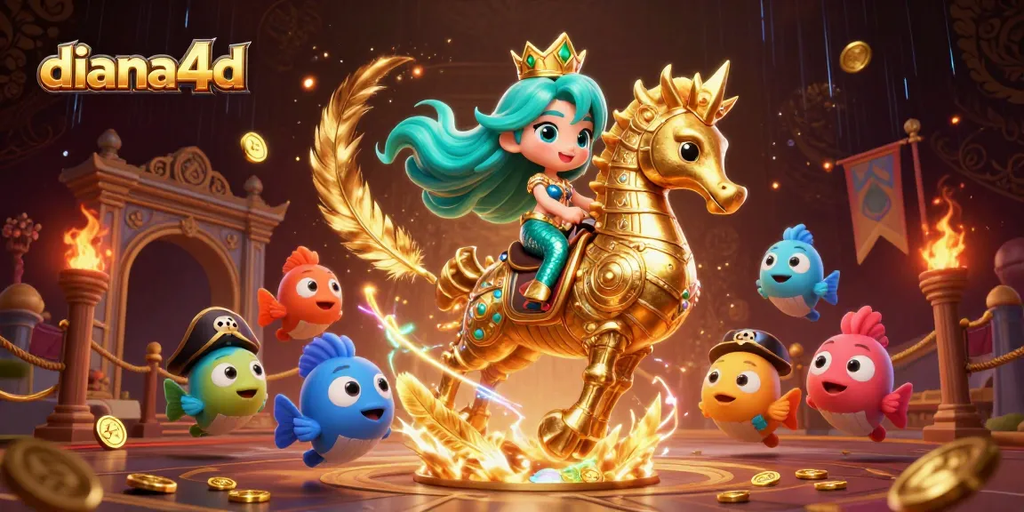 Engage in thrilling gameplay at diana4d with a vibrant mermaid princess and seahorse battle