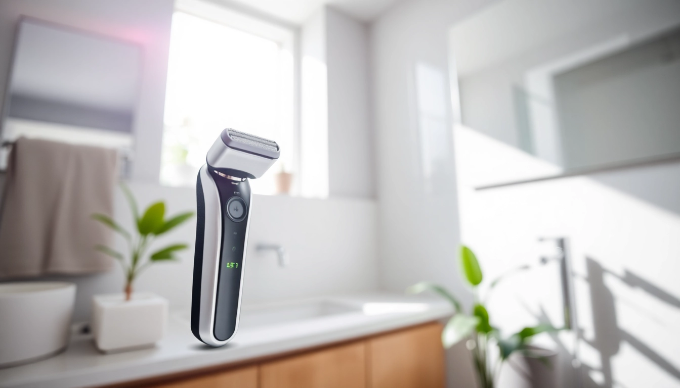 Laifentech electric shaver showcasing sleek design and modern aesthetics in a bright setting.